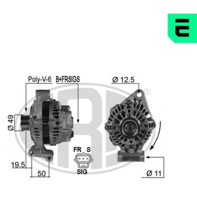 Bilde av ERA 210367A Dynamo 14V 90A FORD: FIESTA 5