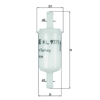Bilde av MAHLE ORIGINAL KL 97/1 OF Drivstoffilter ledningsfilter 8 8,1