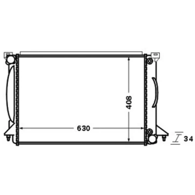 Bilde av MAHLE ORIGINAL CR 1422 000S Radiator 632 398 32 Kjøleribber loddet AUDI: A4 B6/B7 Cabrio, B7 Avant