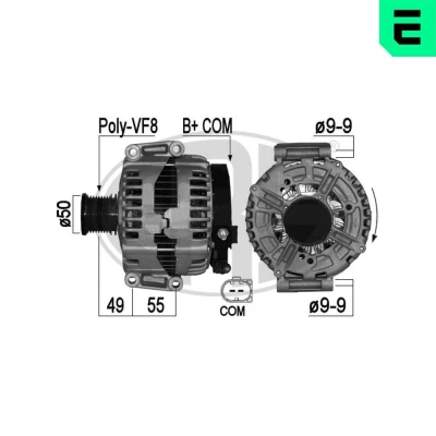 Bilde av ERA 209039A Dynamo 14V 220A MERCEDES BENZ: S Klasse Sedan, ML Klasse, GL