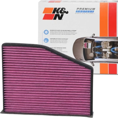 Bilde av K&amp;N Filters DVF5000 Kupéfilter Karbonfilter 285 57 kvadratisk VOLKSWAGEN: Tiguan I, GOLF 6, Passat B6 Variant, SKODA: Octavia 2 Combi