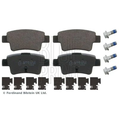 Bilde av BLUE PRINT ADW194208 Bremseklosser bakaksel med festemateriell OPEL: Combo C Varebil / Stasjonsvogn, Corsa D Hatchback, FIAT: Grande Punto Hatchback