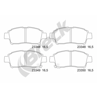 Bilde av BRECK 23348 00 701 10 Bremseklosser med akustisk slitasjevarsel tilbehør TOYOTA: Yaris I Hatchback