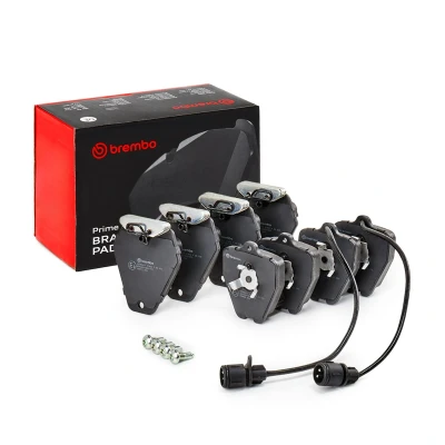 Bilde av BREMBO P 85 038 Bremseklosser inkl. slitasjevarselkontakt med bremsecaliperskruer, kolbleklips uten tilbehør AUDI: 100 C4 Avant, A8 D2