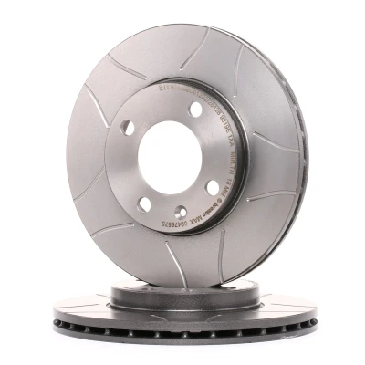 Bilde av BREMBO MAX LINE 09.4765.75 Bremseskiver 239 20 4 innvendig ventilert, med sliss belagt skruer VOLKSWAGEN: GOLF 1, 3, 2, AUDI: Coupe B2
