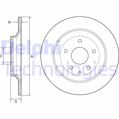 Bilde av DELPHI Bremseskive MAZDA: CX 5 I, II, MX 30 10mm fullt ut belagt ubehandlet BG4567C K01126251A,K01126251B,K01126251C Bremseskiver, Skivebremser