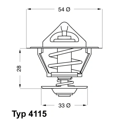 Bilde av WAHLER 4115.92D Termostat 92 med tetning uten kapsling OPEL: Vectra A Sedan, Astra G Caravan, Rekord E1 Sedan