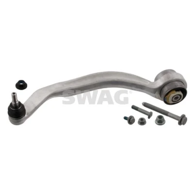 Bilde av SWAG 30 93 3366 Bærebru med tilleggsmateriale lager, støtte / styreledd framaksel venstre, nede, bak Casterstag Aluminium AUDI: A4 B6 Avant