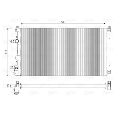 Bilde av VALEO 732917 Radiator Aluminium 730 415 23 Kjøleribber satt sammen mekanisk