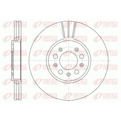 Bilde av REMSA 6544.10 Bremseskiver framaksel 288, 288 25 5 ventilert VOLKSWAGEN: Golf 4, Polo V Hatchback, IV SKODA: Yeti, Octavia 1 Combi