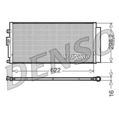 Bilde av DENSO DCN09046 Kondensator med tørker 622x298x16 R 134a 622