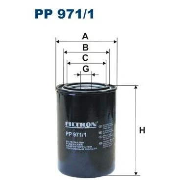 Bilde av FILTRON PP 971/1 Drivstoffilter Påskruingsfilter