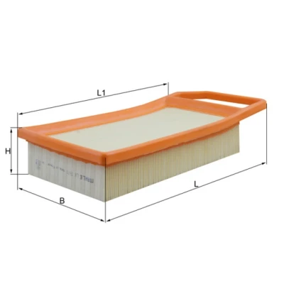 Bilde av MAHLE ORIGINAL LX 1619 Luftfilter 58,0 153 350,0, 283,0 Filterinnsats CITROËN: C5 III Stasjonsvogn, 3, II Hatchback, PEUGEOT: 407 SW, Sedan