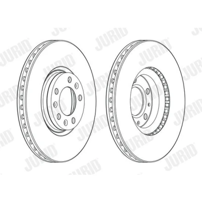 Bilde av JURID 562994JC Bremseskiver 303,6 28 5 108 ventilert belagt med skruer PEUGEOT: 5008 I, 308 SW 2, 508 I SW, CITROËN: C5 III Stasjonsvogn