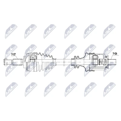 Bilde av Drivaksel, Framaksel venstre renault kangoo / grand ii, be bop, express OE 391014031R, 391019751R, 8200647065