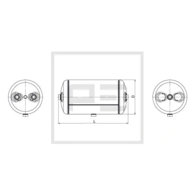 Bilde av PETERS ENNEPETAL 016.229 80A Luftbeholder, trykkluftanlegg MERCEDES BENZ: LK/LN2
