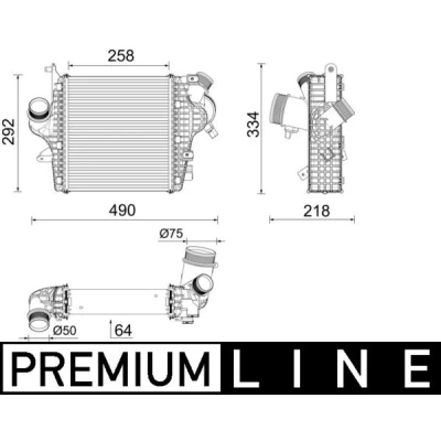 Bilde av MAHLE ORIGINAL CI 637 000P Ladeluftkjøler