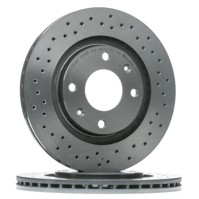 Bilde av BREMBO XTRA LINE 09.4987.2X Bremseskiver 266 20,5 4 perforert / ventilert belagt høy karbon med skruer PEUGEOT: Partner I Combispace, 206 Hatchback