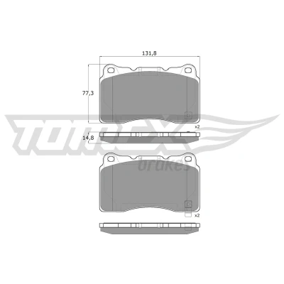 Bilde av TOMEX brakes TX 17 96 Bremseklosser framaksel med akustisk slitasjevarsel TESLA: Model S, X, OPEL: Insignia A Sports Tourer