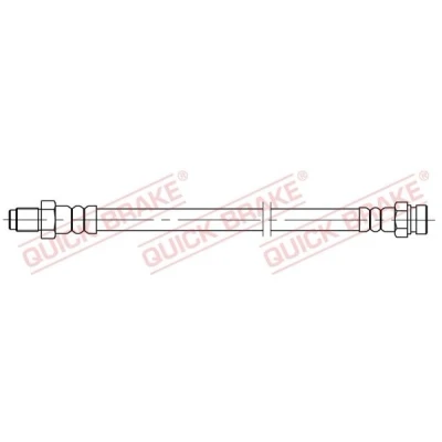 Bilde av QUICK BRAKE 37.036 Bremseslange 282 M10x1 MITSUBISHI: Outlander 2 SUV, PEUGEOT: 4007, CITROËN: C Crosser SUV