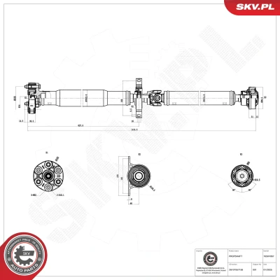 Bilde av Drivaksel, Bakaksel, Bak Esen skv 76SKV067 bmw 5 [e60], touring [e61] OE 26107542120, 26107557158, 26107573493