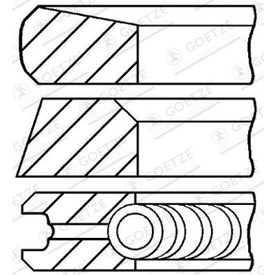 Bilde av GOETZE ENGINE 08 113500 00 Stempelringsett 89,9