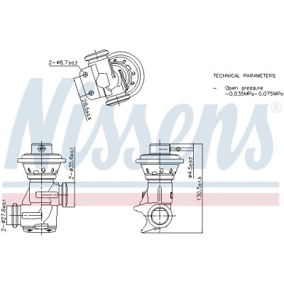 Bilde av NISSENS 98496 EGR Ventil uten kjøler FIAT: Ducato II Flatvogn lastebil/Chassis