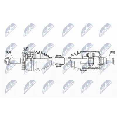 Bilde av NTY NPW HY 581 Drivaksel framaksel venstre 654 HYUNDAI: SANTA FE 2