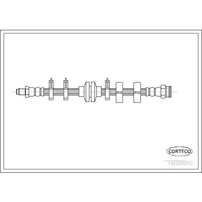 Bilde av CORTECO 19026010 Bremseslange framaksel 385