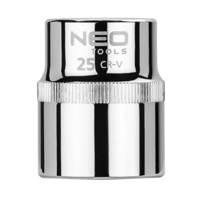 Bilde av NEO TOOLS 08 025 Pipenøkkelinnsats 1/2 3124 25 mm Krom vanadium stål SuperLock