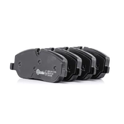 Bilde av BREMBO P 44 014 Bremseklosser klargjort for slitasjeindikator med bremsecaliperskruer, antihyle blikk tilbehør LAND ROVER: Discovery 3