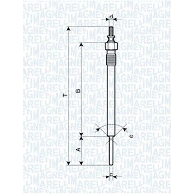 Bilde av MAGNETI MARELLI 062900066304 Glødeplugg 11V 10A M10X1,25 HYUNDAI: H 1 Cargo, Travel