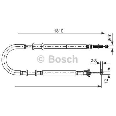 Bilde av BOSCH 1 987 482 587 Bremsekabel 1784
