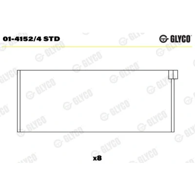 Bilde av GLYCO 01 4152/4 STD Veivaksellager