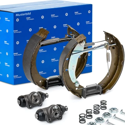 Bilde av DELPHI KP850 bremsesett, trommebremse med hjulsylinder brems, tilbehør VOLKSWAGEN: Polo IV Hatchback, up! V Hatchback