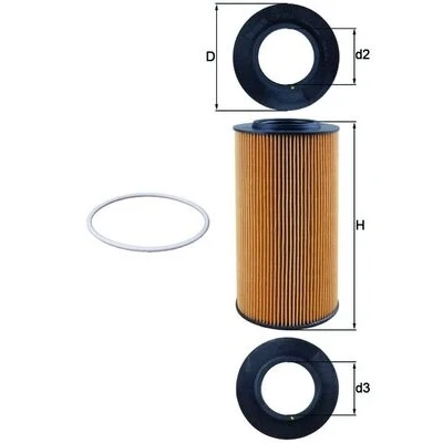 Bilde av MAHLE ORIGINAL OX 434D Oljefilter Filterinnsats