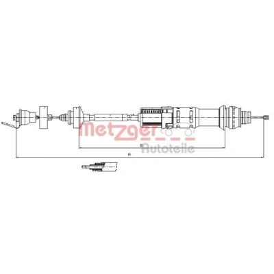 Bilde av METZGER 11.2198 Koplingskabel med automatisk justering COFLE PEUGEOT: Partner I Combispace, Van, CITROËN: Berlingo / First Van
