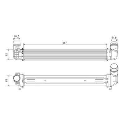 Bilde av VALEO 818389 Ladeluftkjøler Aluminium uten sensor