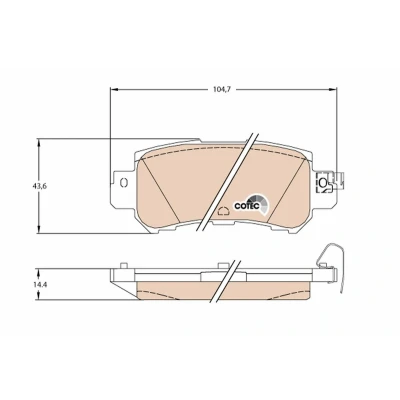 Bilde av TRW GDB3539 Bremseklosser COTEC med akustisk slitasjevarsel MAZDA: CX 5 I, 3