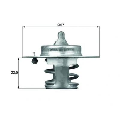 Bilde av MAHLE ORIGINAL TX 60 83D Termostat 83 57 med tetning FIAT: Ducato I Flatvogn lastebil/Chassis, Panorama, PEUGEOT: 504 Sedan, 505 Sedan