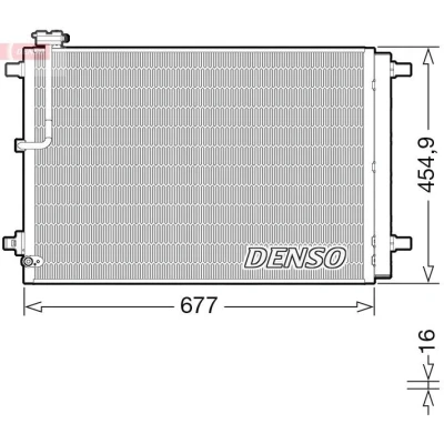 Bilde av DENSO DCN02046 Kondensator med tørker R 134a AUDI: A8 D4