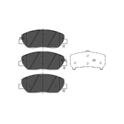 Bilde av KAVO PARTS KBP 3023 Bremseklosser med akustisk slitasjevarsel HYUNDAI: Santa FE 2, 3, Grand Fé, SSANGYONG: Rexton