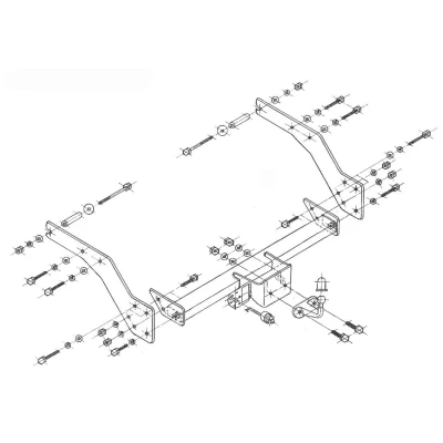 Bilde av Tilhengerfeste, standard, toyota hilux flak/chassi, pick up iv, v, vi