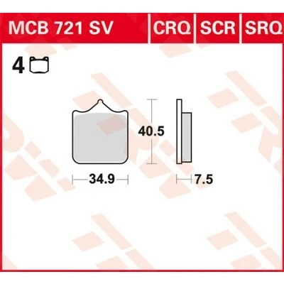 Bilde av TRW Hyper Carbon Racing MCB721CRQ Bremseklosser