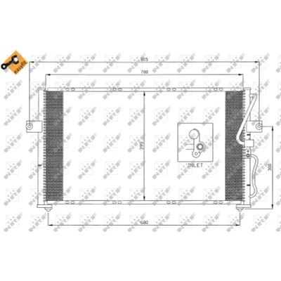 Bilde av NRF EASY FIT 35396 Kondensator med tetningsring 14,2 9,4 Aluminium 700