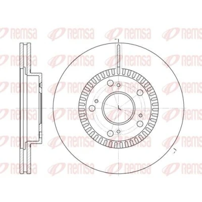 Bilde av REMSA 6962.10 Bremseskiver framaksel 281,7, 281,7 23 5 ventilert HONDA: CIVIC 8 Hatchback, CR V 2, 7 Hatchback