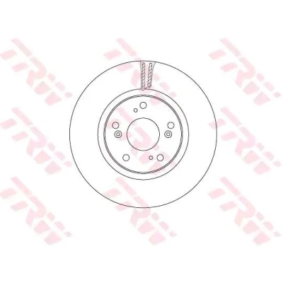 Bilde av TRW DF6689 Bremseskiver 293 25 5 114,3 ventilert spraylakkert HONDA: CIVIC 9 Tourer, 9, 10