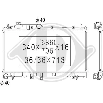 Bilde av DIEDERICHS DCM3042 Radiator 340 685 16 Climate