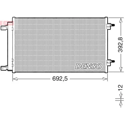 Bilde av DENSO DCN20047 Kondensator med tørker
