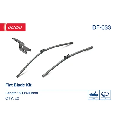 Bilde av Vindusvisker Denso Flat DF 033 Rammeløs FORD: KUGA 1, FIAT: Doblo II Varebil / Stasjonsvogn, Stasjonsvogn